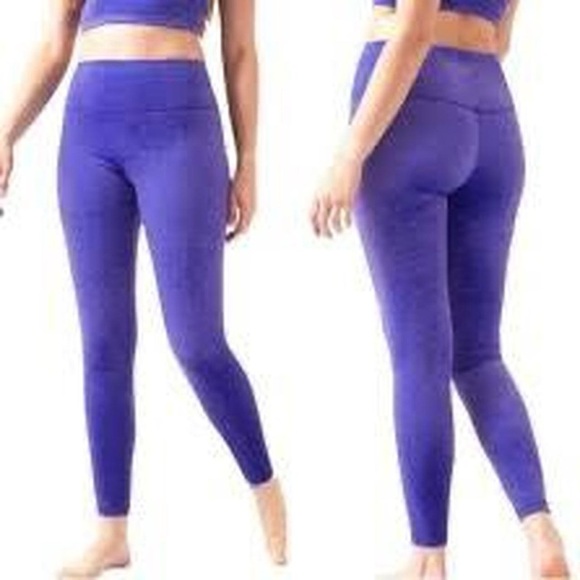 Athleta Deep Purple velvet Leggings - Picture 2 of 5
